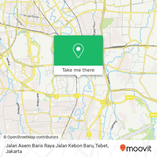 Jalan Asem Baris Raya Jalan Kebon Baru, Tebet map