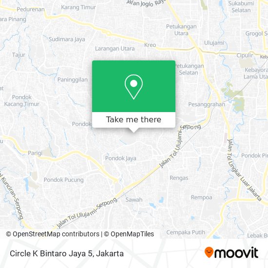 Circle K Bintaro Jaya 5 map