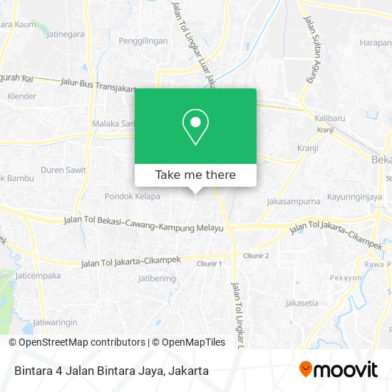 Bintara 4 Jalan Bintara Jaya map