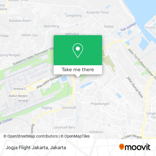 Jogja Flight Jakarta map