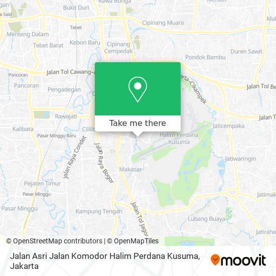 Jalan Asri Jalan Komodor Halim Perdana Kusuma map
