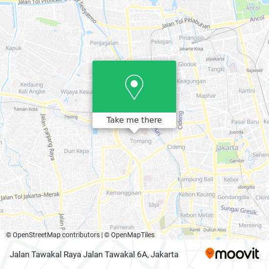 Jalan Tawakal Raya Jalan Tawakal 6A map