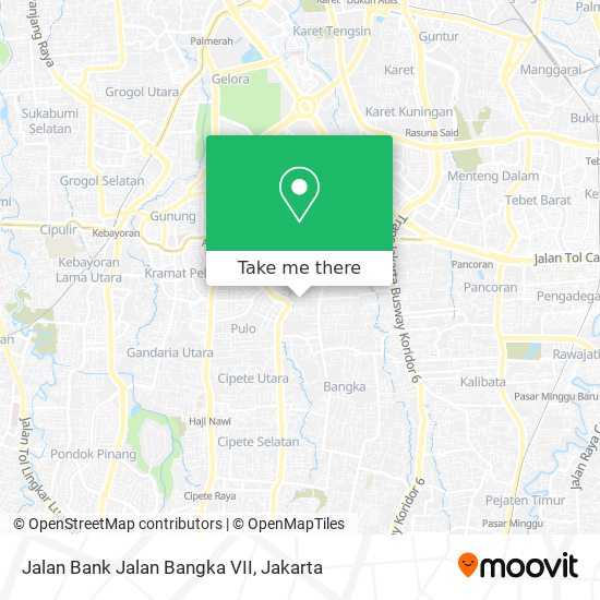Jalan Bank Jalan Bangka VII map