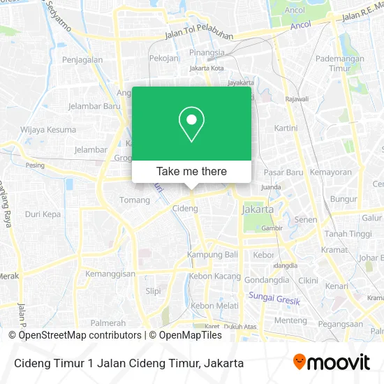 Cideng Timur 1 Jalan Cideng Timur map