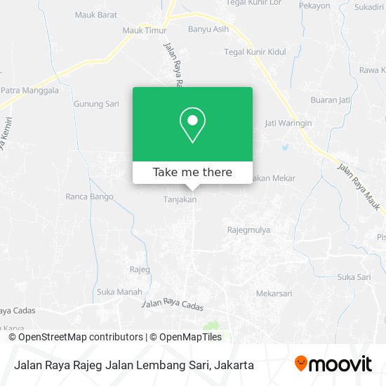 Jalan Raya Rajeg Jalan Lembang Sari map