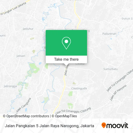 Jalan Pangkalan 5 Jalan Raya Narogong map