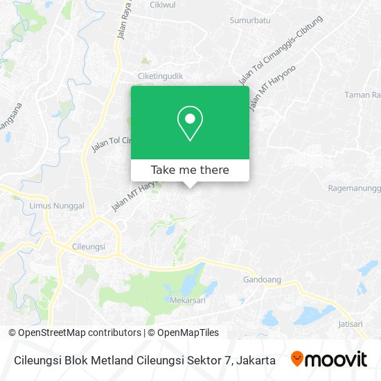 Cileungsi Blok Metland Cileungsi Sektor 7 map