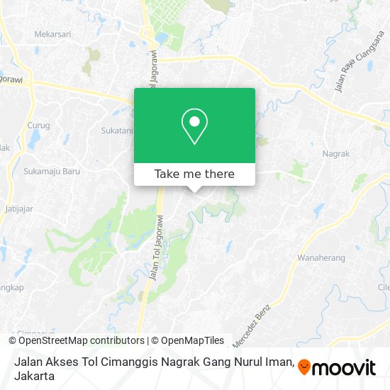 Jalan Akses Tol Cimanggis Nagrak Gang Nurul Iman map