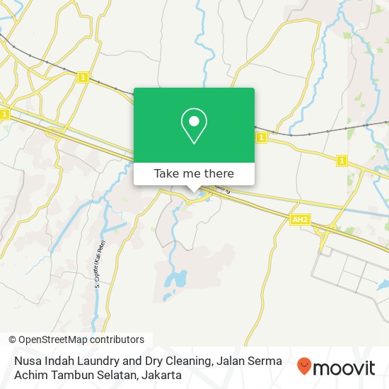 Nusa Indah Laundry and Dry Cleaning, Jalan Serma Achim Tambun Selatan map