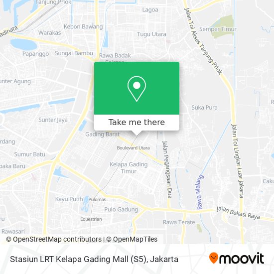 Stasiun LRT Kelapa Gading Mall (S5) map