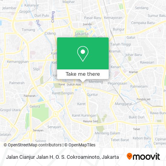 Jalan Cianjur Jalan H. O. S. Cokroaminoto map