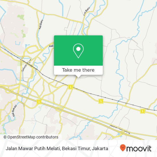 Jalan Mawar Putih Melati, Bekasi Timur map