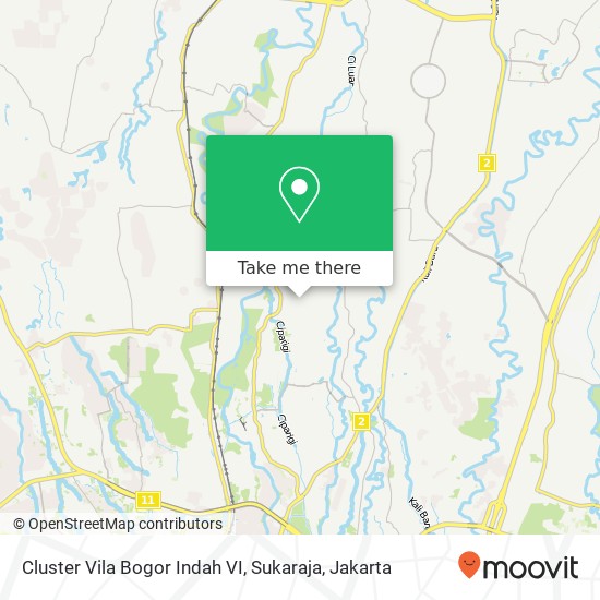 Cluster Vila Bogor Indah VI, Sukaraja map