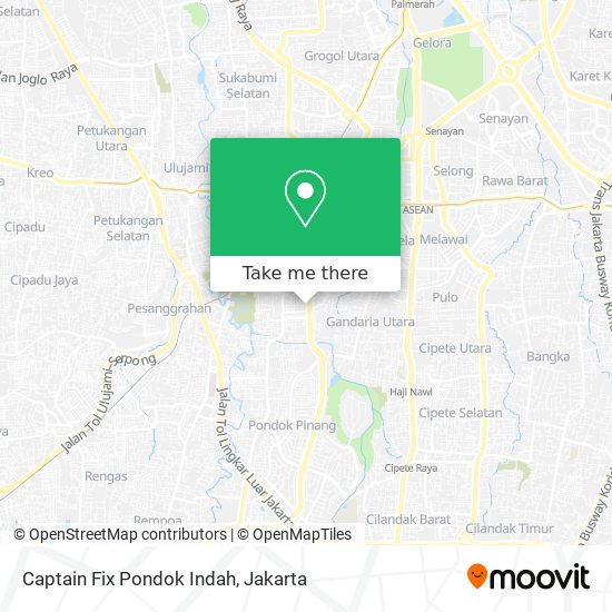 Captain Fix Pondok Indah map