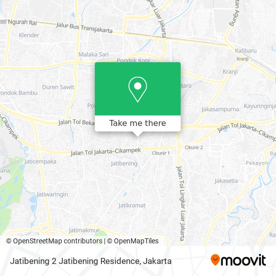 Jatibening 2 Jatibening Residence map