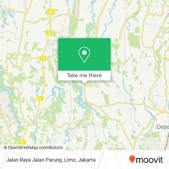 Jalan Raya Jalan Parung, Limo map