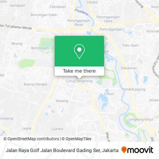 Jalan Raya Golf Jalan Boulevard Gading Ser map