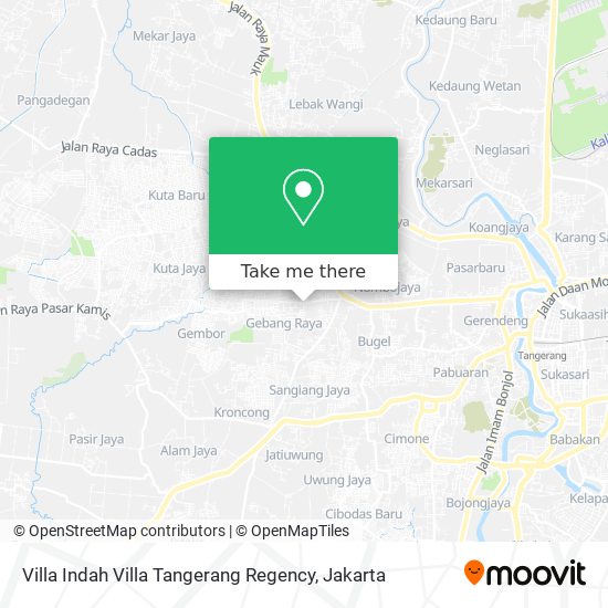 Villa Indah Villa Tangerang Regency map