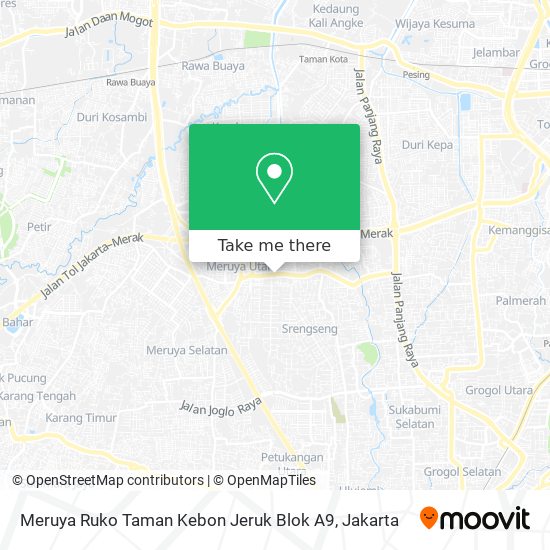 Meruya Ruko Taman Kebon Jeruk Blok A9 map