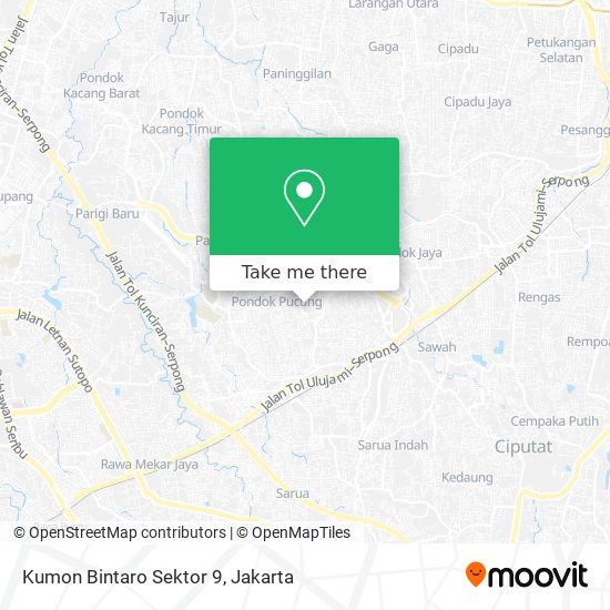 Kumon Bintaro Sektor 9 map