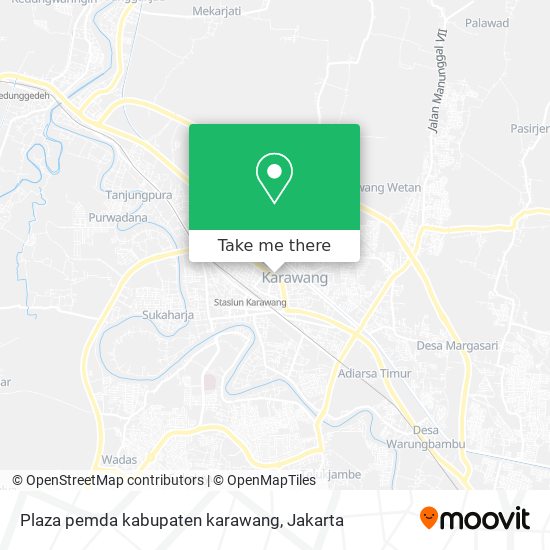 Plaza pemda kabupaten karawang map