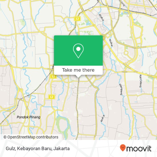 Gulz, Kebayoran Baru map