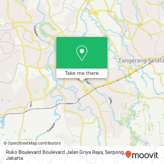Ruko Boulevard Boulevard Jalan Griya Raya, Serpong map