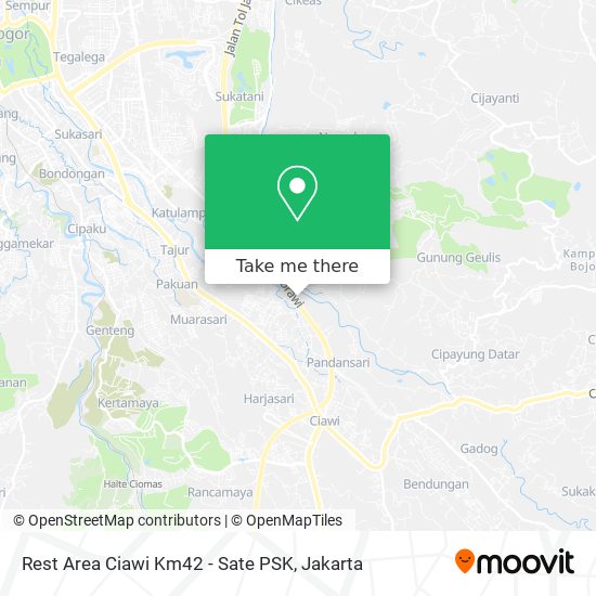 Rest Area Ciawi Km42 - Sate PSK map