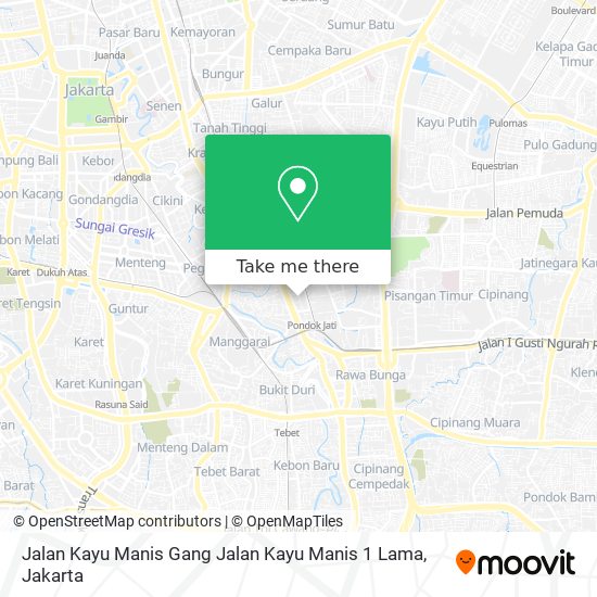 Jalan Kayu Manis Gang Jalan Kayu Manis 1 Lama map