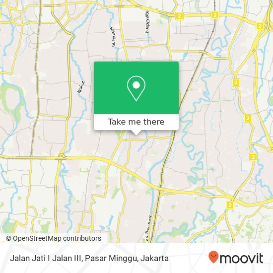 Jalan Jati I Jalan III, Pasar Minggu map