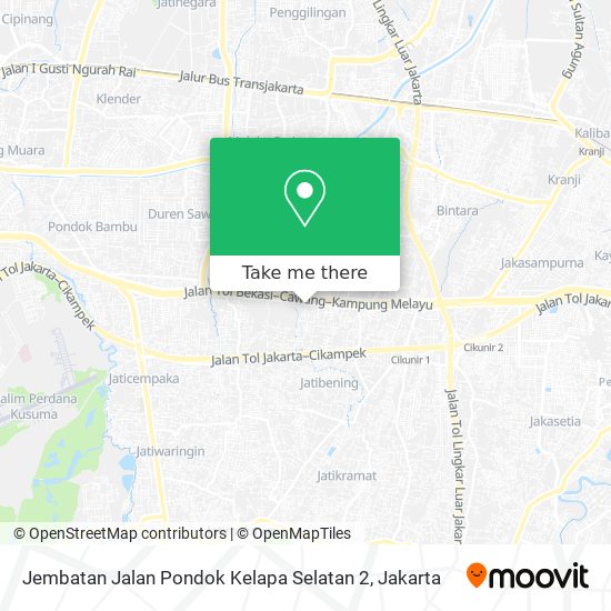 Jembatan Jalan Pondok Kelapa Selatan 2 map