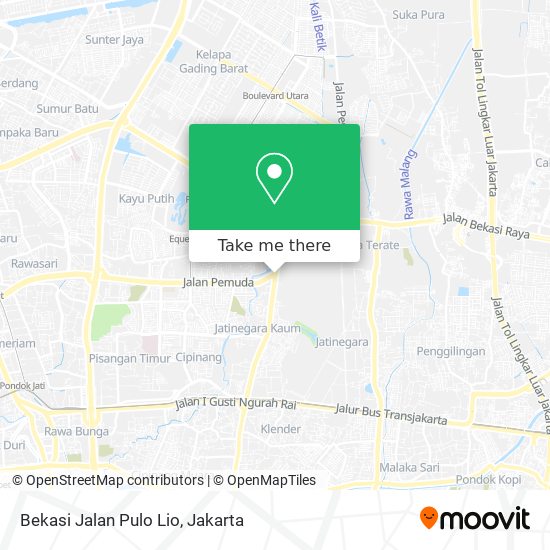 Bekasi Jalan Pulo Lio map