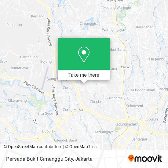 Persada Bukit Cimanggu City map