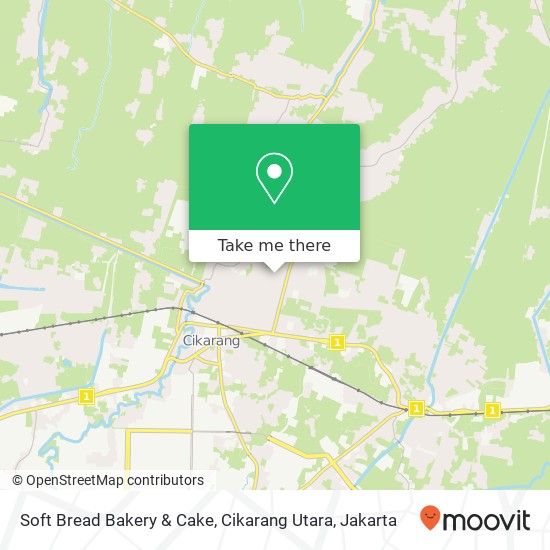 Soft Bread Bakery & Cake, Cikarang Utara map