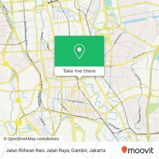 Jalan Ridwan Rais Jalan Raya, Gambir map