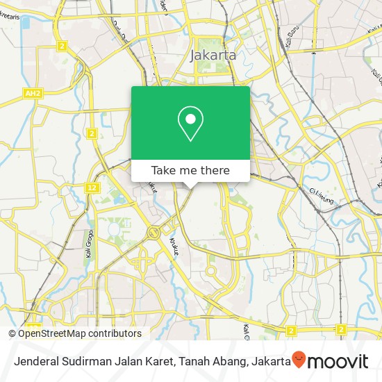 Jenderal Sudirman Jalan Karet, Tanah Abang map