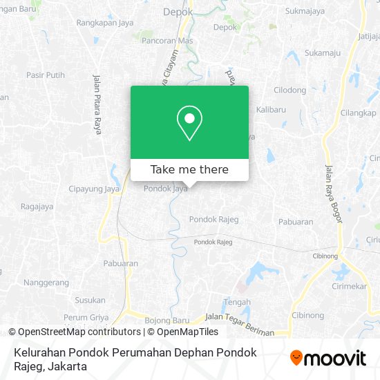 Kelurahan Pondok Perumahan Dephan Pondok Rajeg map