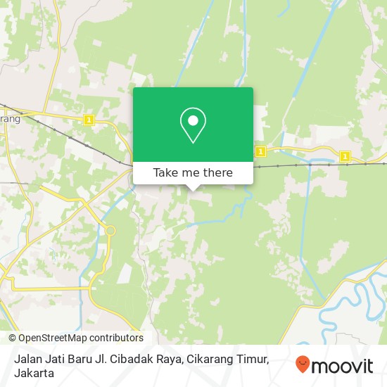 Jalan Jati Baru Jl. Cibadak Raya, Cikarang Timur map