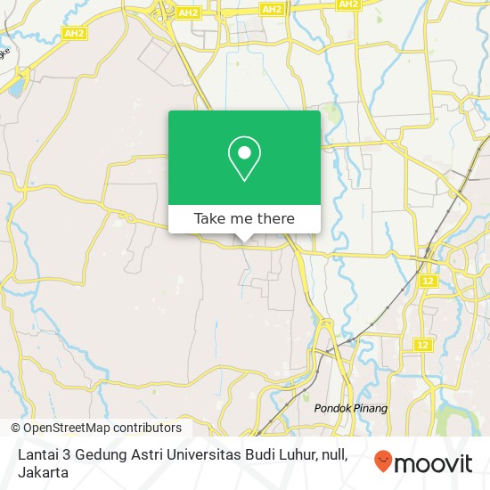 Lantai 3 Gedung Astri Universitas Budi Luhur, null map