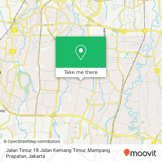 Jalan Timur 18 Jalan Kemang Timur, Mampang Prapatan map