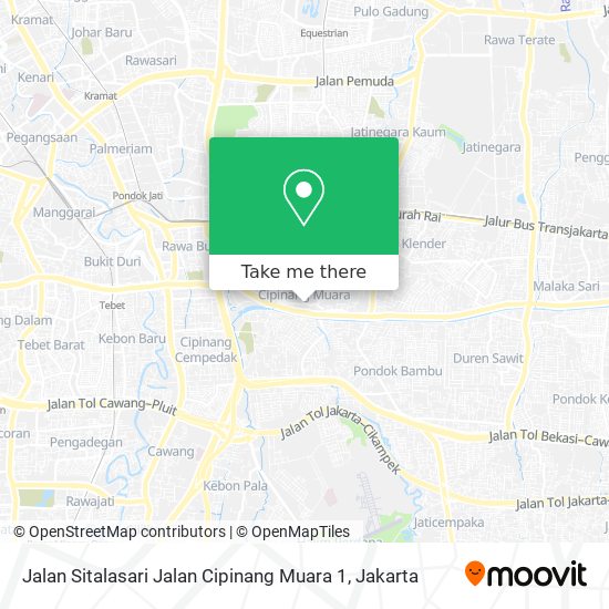 Jalan Sitalasari Jalan Cipinang Muara 1 map
