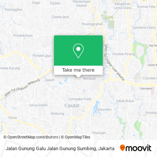 Jalan Gunung Galu Jalan Gunung Sumbing map