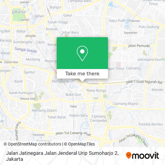 Jalan Jatinegara Jalan Jenderal Urip Sumoharjo 2 map