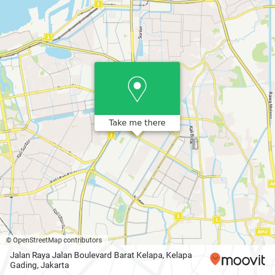 Jalan Raya Jalan Boulevard Barat Kelapa, Kelapa Gading map