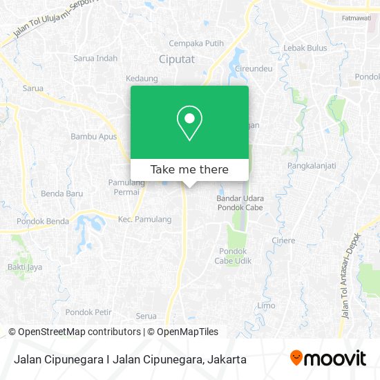 Jalan Cipunegara I Jalan Cipunegara map