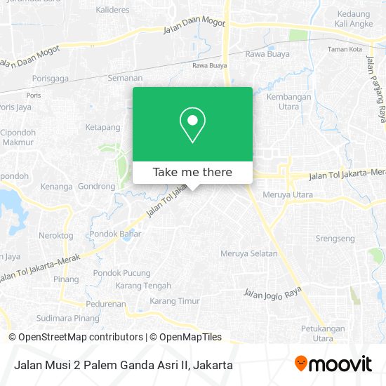 Jalan Musi 2 Palem Ganda Asri II map