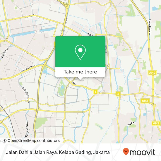 Jalan Dahlia Jalan Raya, Kelapa Gading map