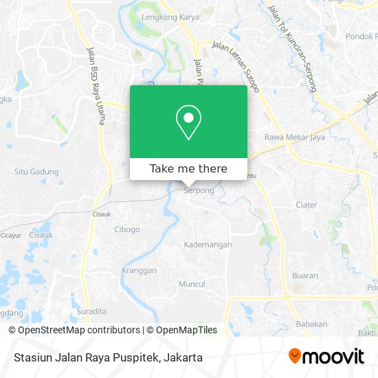 Stasiun Jalan Raya Puspitek map