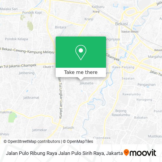 Jalan Pulo Ribung Raya Jalan Pulo Sirih Raya map
