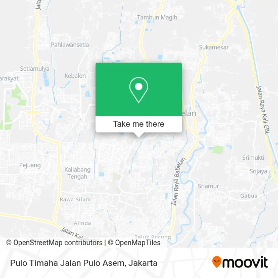 Pulo Timaha Jalan Pulo Asem, Babelan map